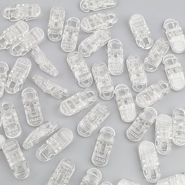 Klips Transparent maske 3,3 cm x 1,3 cm x 2 stk.