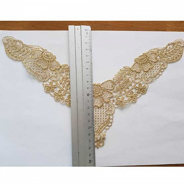 Guipure blondekrage Gull