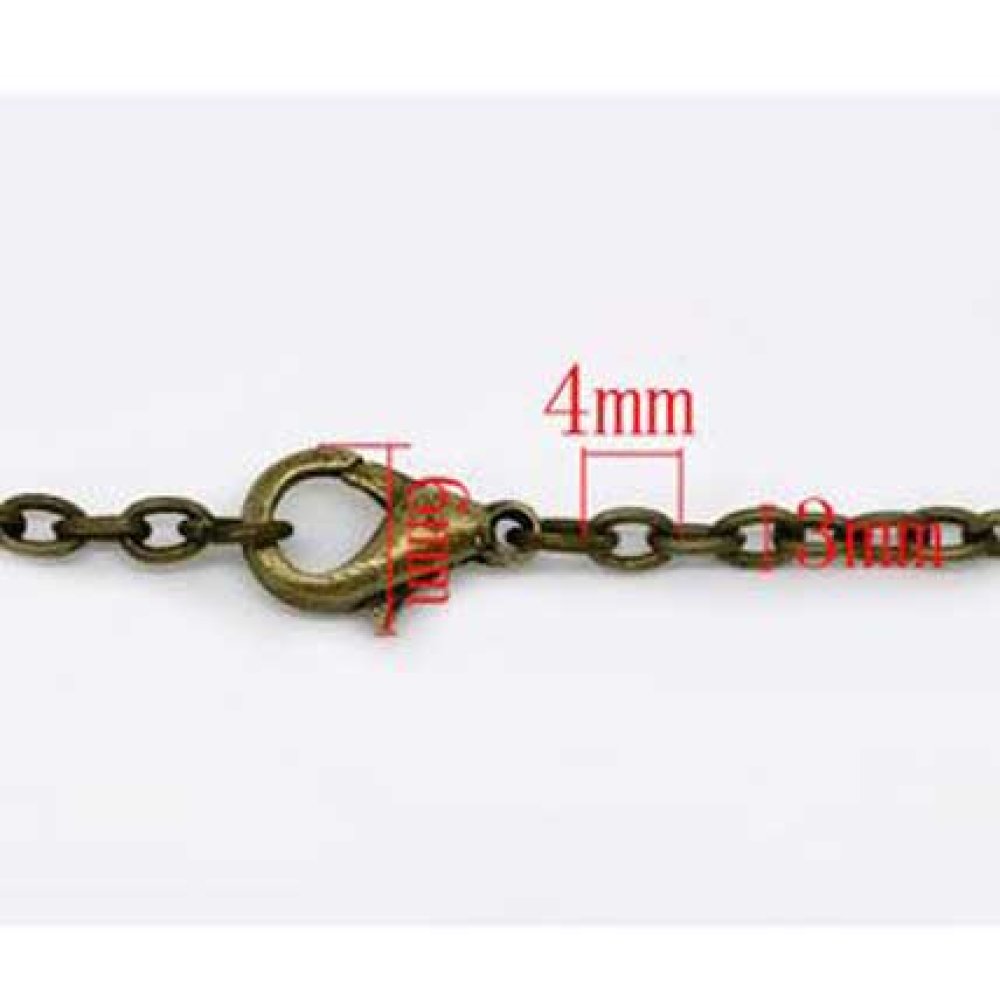 Halskjede Bronse mesh forçat 45,7 cm