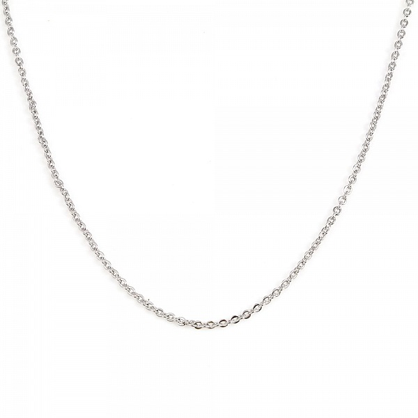 Collier N&deg;01 Plaqu&eacute; Platine Maille For&ccedil;at 47 cm