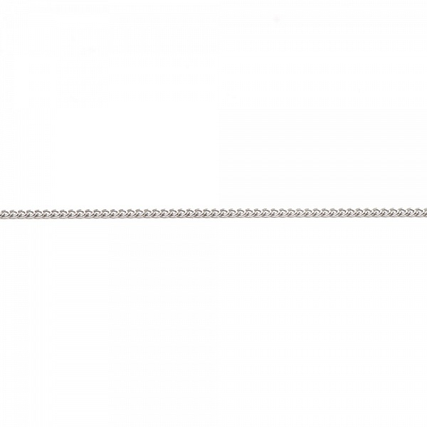 Halskjede nr. 05-02 i rustfritt st&aring;l, 45 cm (18") hestenetting