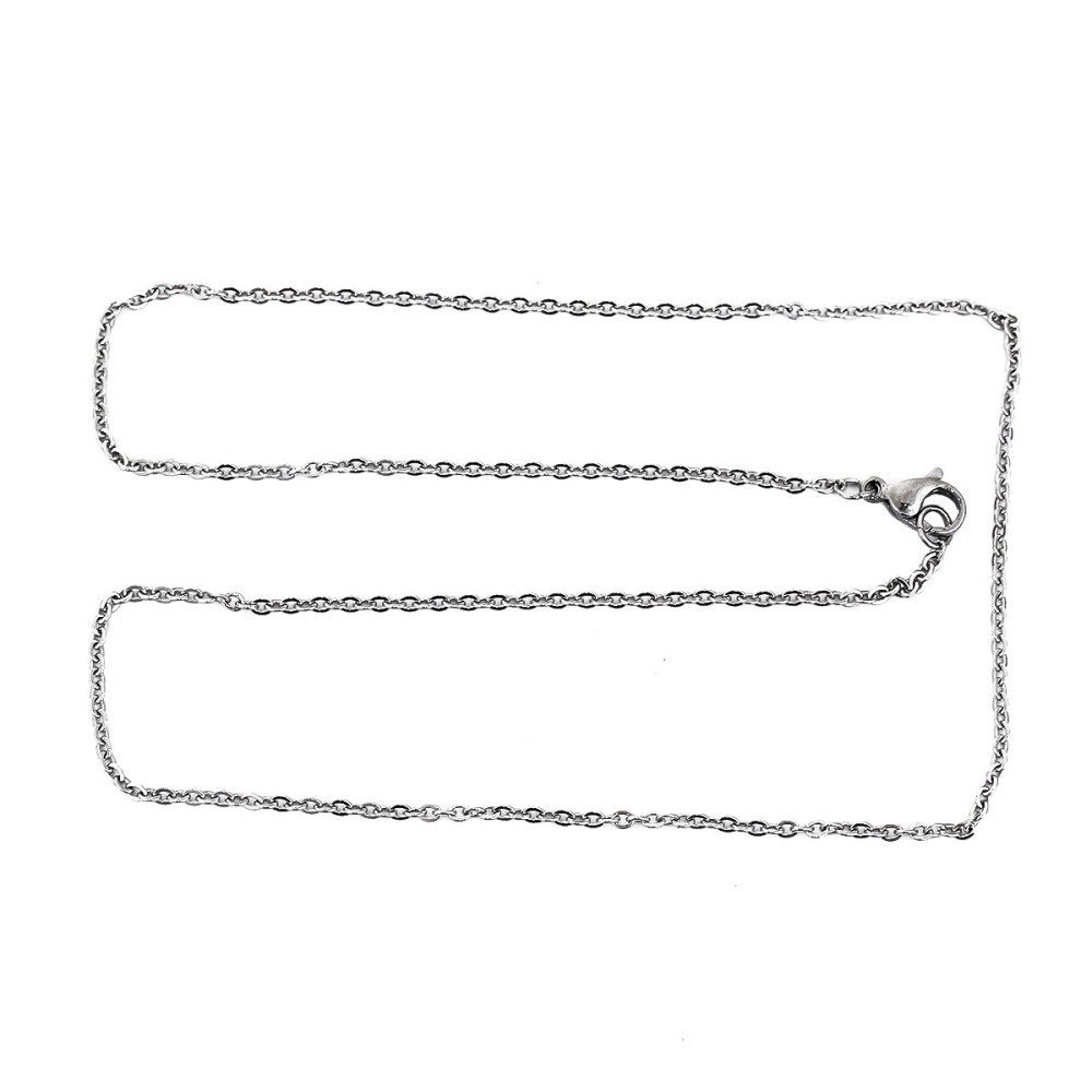 Halsbånd nr. 06-01 i rustfritt stål, 45,5 cm