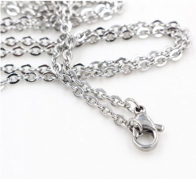 Collier N&deg;08 en acier inoxydable 70 cm