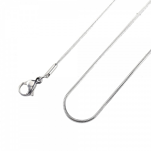 Halskjede N&deg;09 i rustfritt st&aring;l slangekjede 51 cm