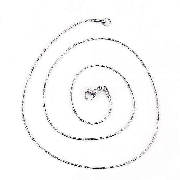Halskjede N&deg;09 i rustfritt st&aring;l slangekjede 51 cm