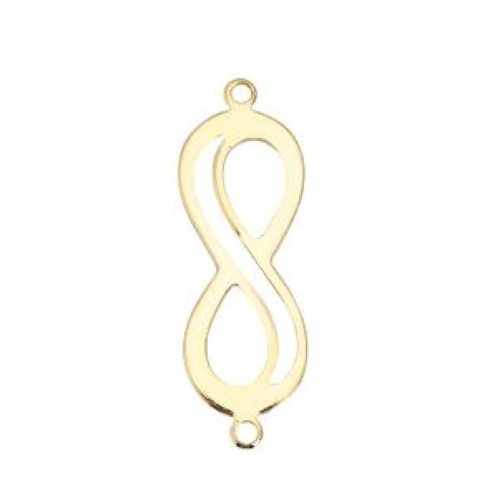 18k gullbelagt kobber "Infinity" symbol kontakt