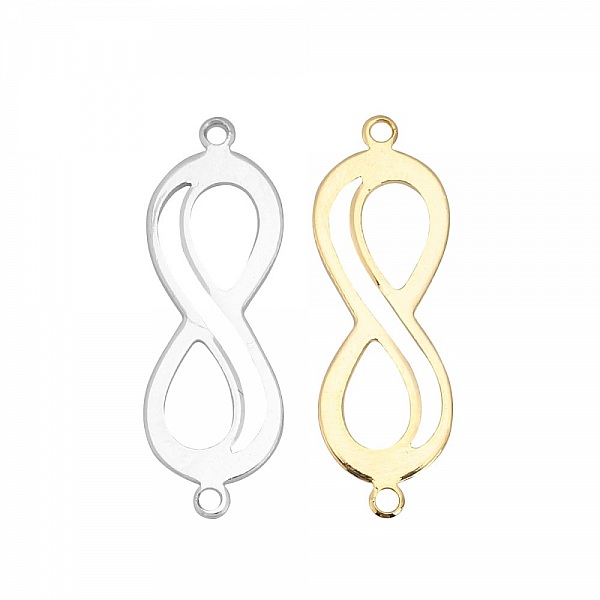 18k gullbelagt kobber "Infinity" symbol kontakt