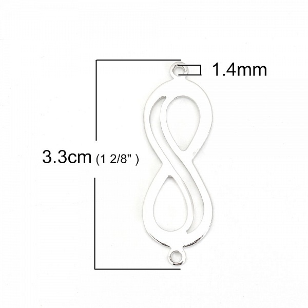 Kobling "Infinity" symbol 18k platina kobber