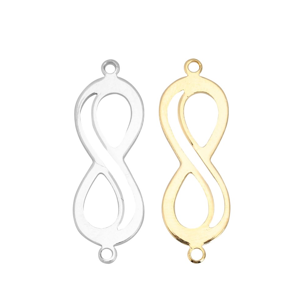 Kobling "Infinity" symbol 18k platina kobber