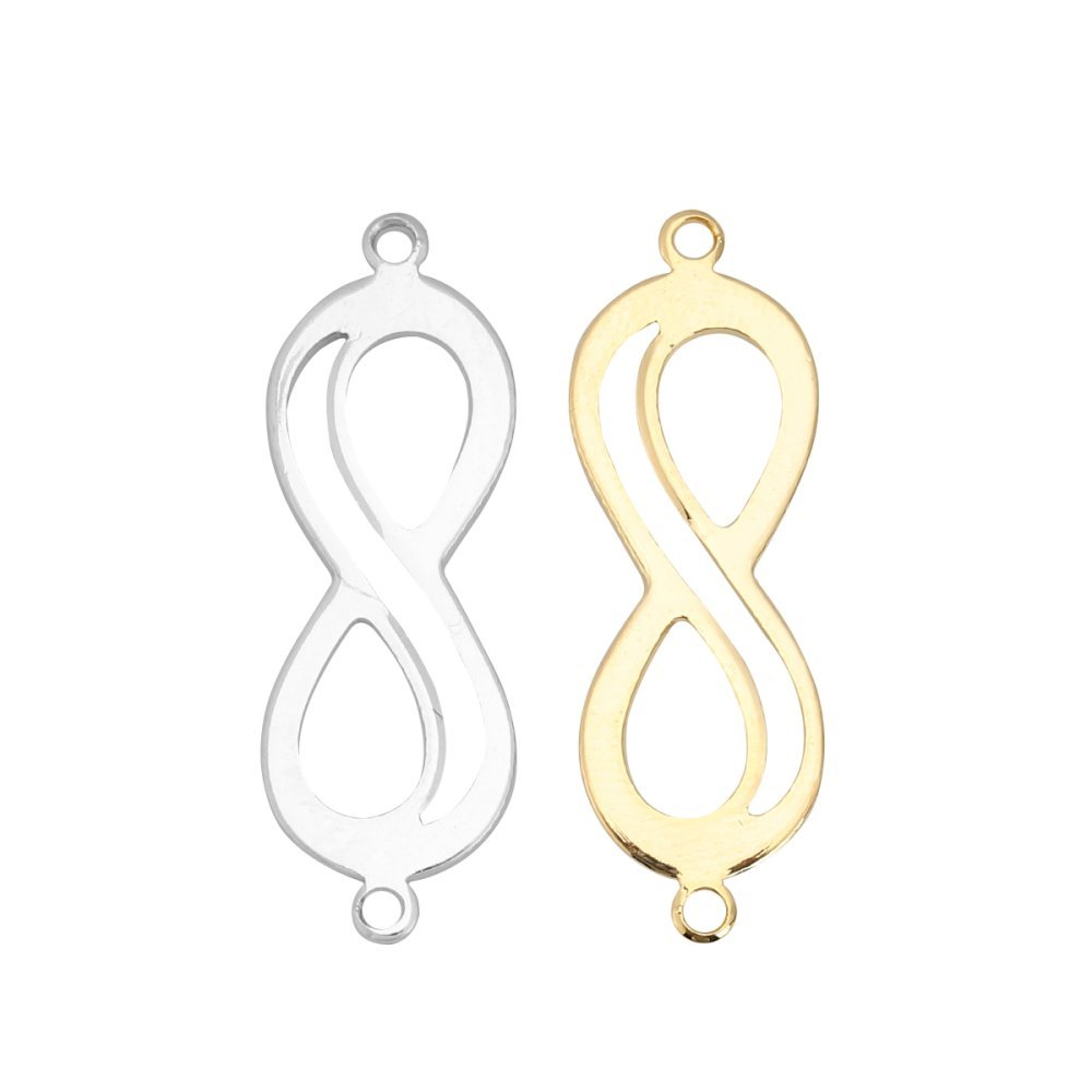 Kobling "Infinity" symbol 18k platina kobber