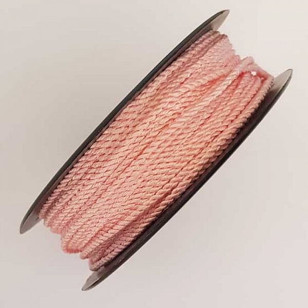 Cordon Rond Tress&eacute; 2 mm Rose N&deg;01