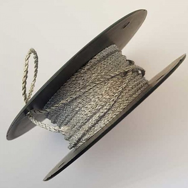 Cordon Rond Tress&eacute; 2 mm Gris Clair N&deg;05