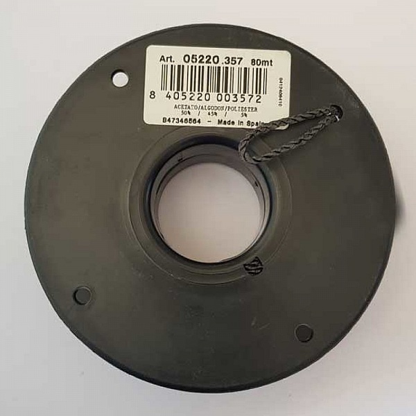 Cordon Rond Tress&eacute; 2 mm Gris Anthracite N&deg;08