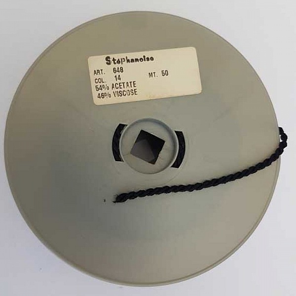 Cordon Rond Tress&eacute; 3 mm Noir N&deg;03