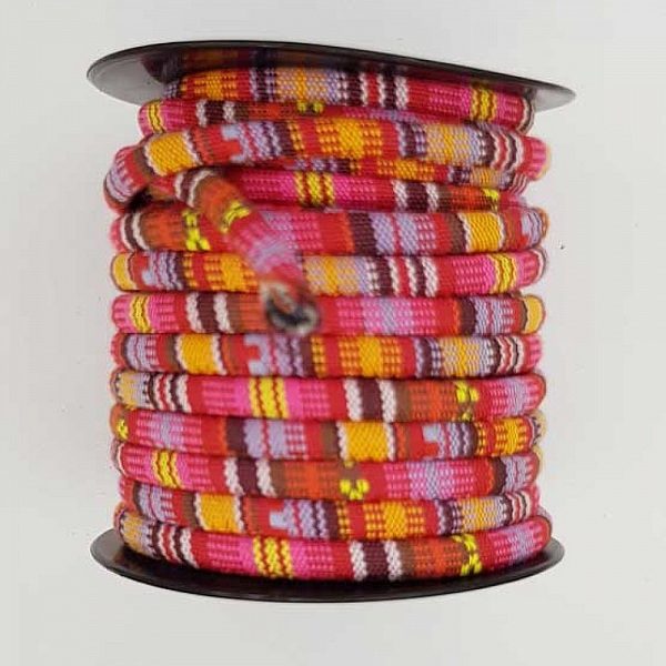 Rund spaghettisnor N&deg;01 Rosa x 1 meter