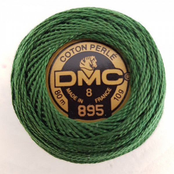Broderi bomullsperler p&aring; en spole, DMC nr. 8 - 10 g