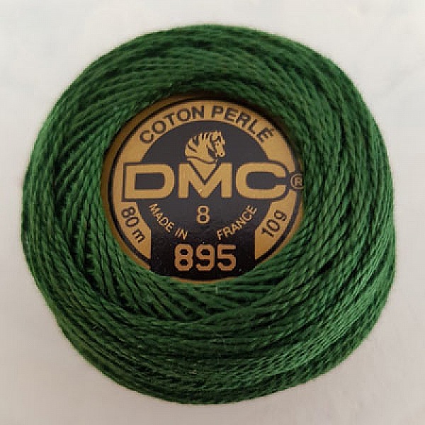 Broderi bomullsperler p&aring; en spole, DMC nr. 8 - 10 g