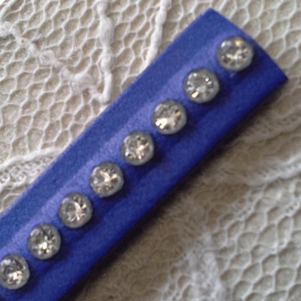 Lær B-Cobalt 10 mm Swarovski Strass per 20 cm