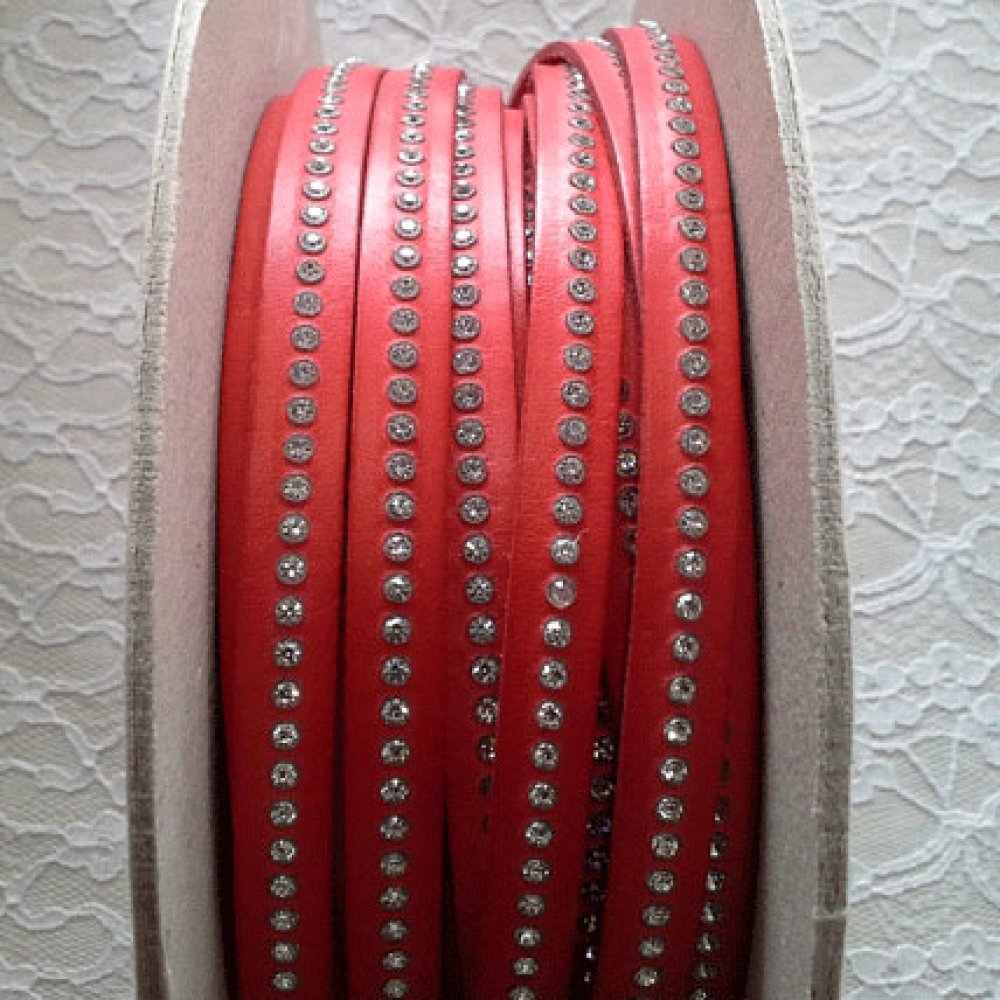 B-Corail skinn 10 mm Swarovski strass per 20 cm
