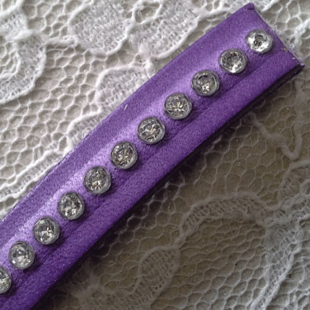 B-Viola Lær 10 mm Swarovski Strass per 20 cm