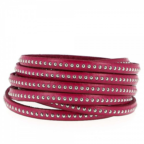 L&aelig;rkule DD-Fushia 06 mm med nikkelfri kulekjede per 20 cm