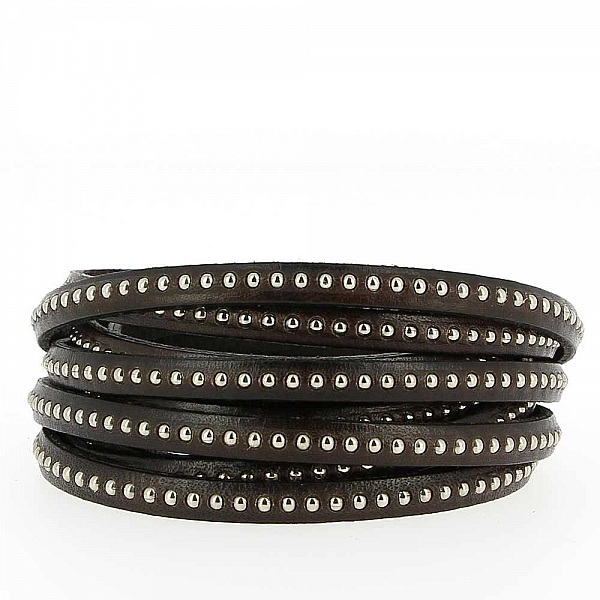 Leather Ball Testa Moro 06 mm med nikkelfri kulekjede per 20 cm