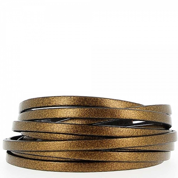 05 mm Bronse L&aelig;r Glatt per 20 cm
