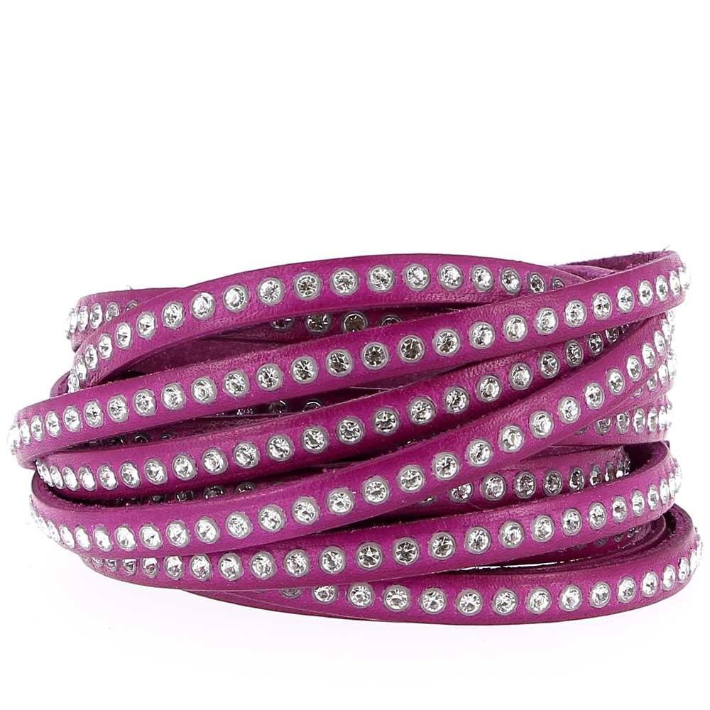 Lilla skinn 06 mm Swarovski strass per 20 cm