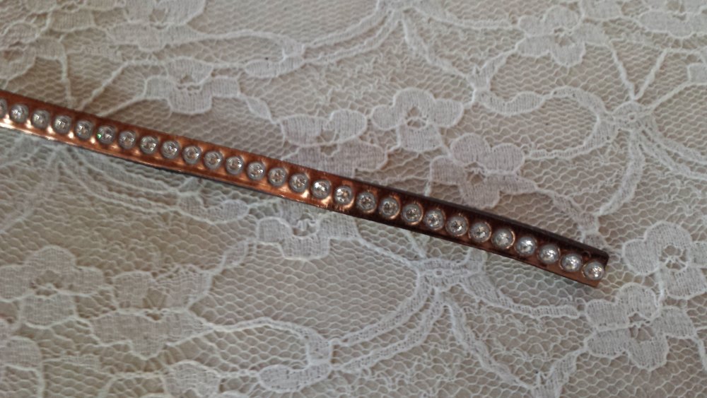 Leather Antic Mirror 06 mm Swarovski Strass per 20 cm