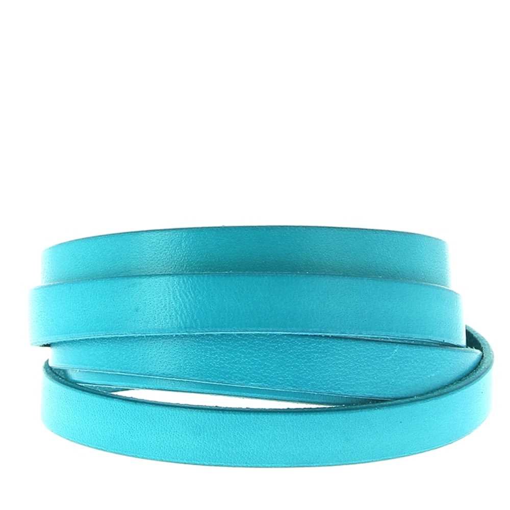 Azzurro Kalv Flatt skinn 10 mm Glatt per 20 cm