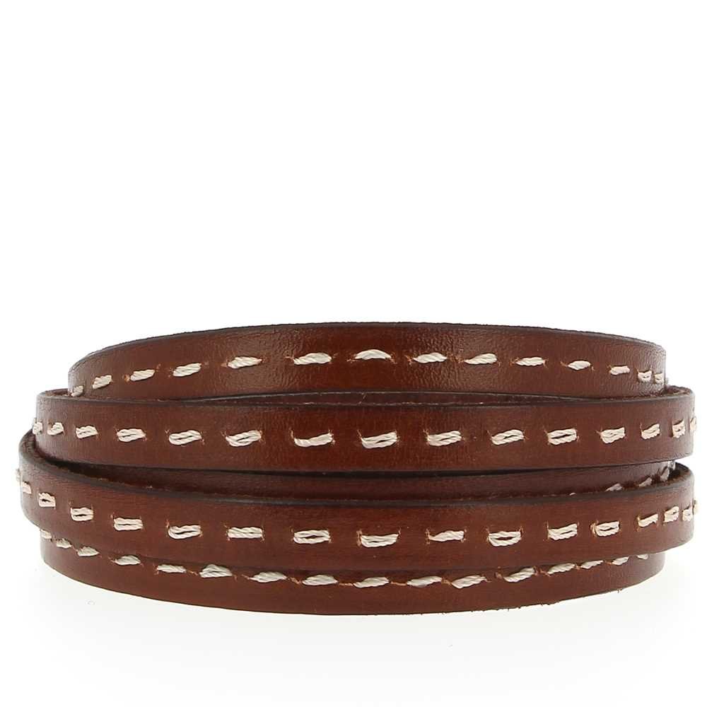 Flat Safari kalveskinn 10 mm x 20 cm Sydd 1 hvit tråd