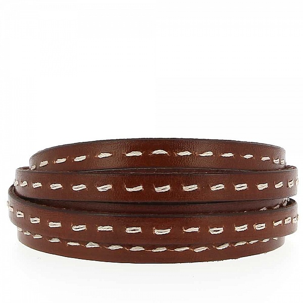 Flat Safari kalveskinn 10 mm x 20 cm Sydd 1 hvit tr&aring;d