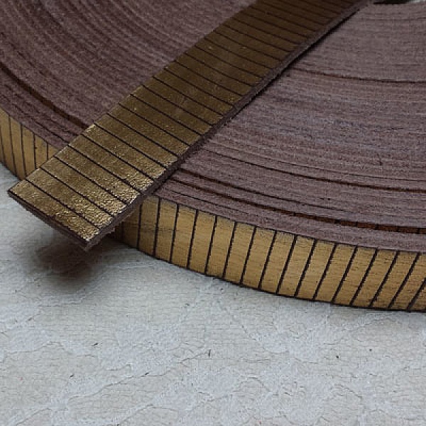 Rektangel i gull 20 mm x 20 cm i skinn