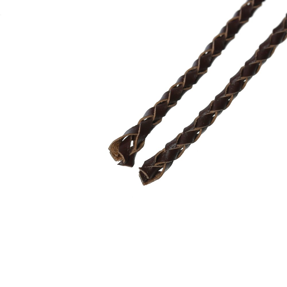 Rundt flettet skinn Coffee 03 mm x 2 meter
