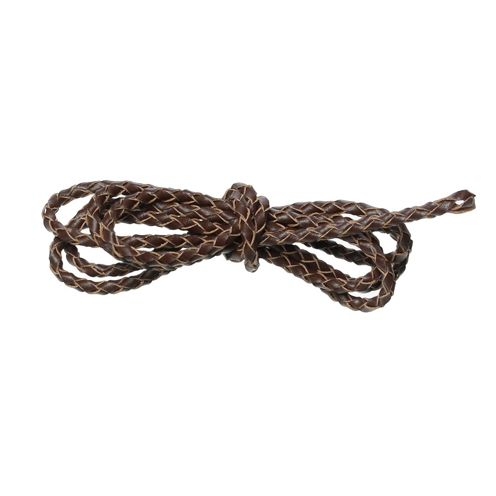 Rundt flettet skinn Coffee 03 mm x 2 meter