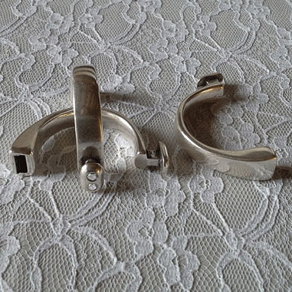 Halvarmb&aring;nd i Zamak 10 mm x 05 mm