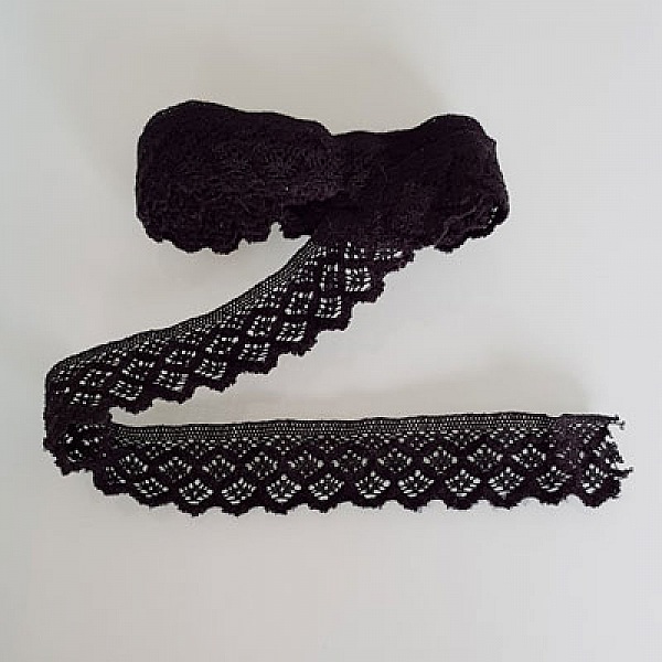 Dentelle 3 cm noir coupe de 2.45 M&egrave;tres N&deg;05