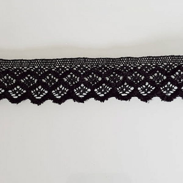 Dentelle 3 cm noir coupe de 2.45 M&egrave;tres N&deg;05