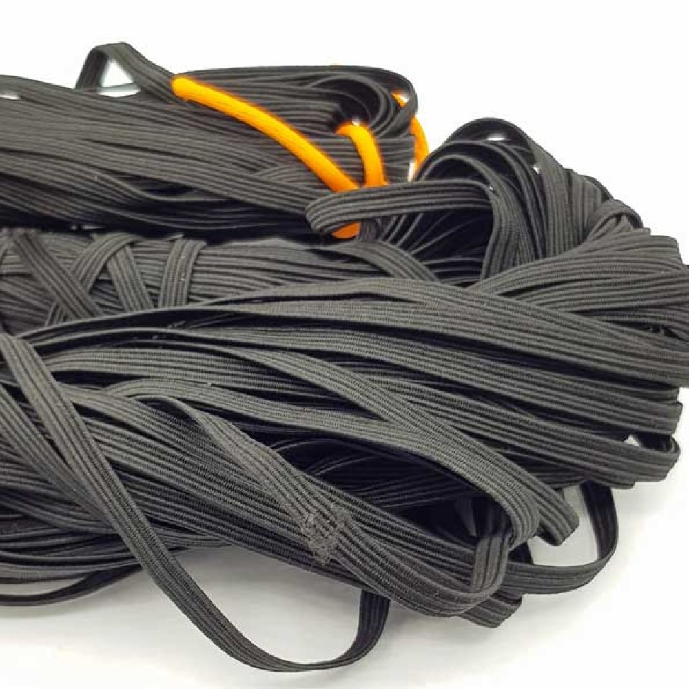 Flat maske elastisk 4 mm svart nr. 03 x 20 meter