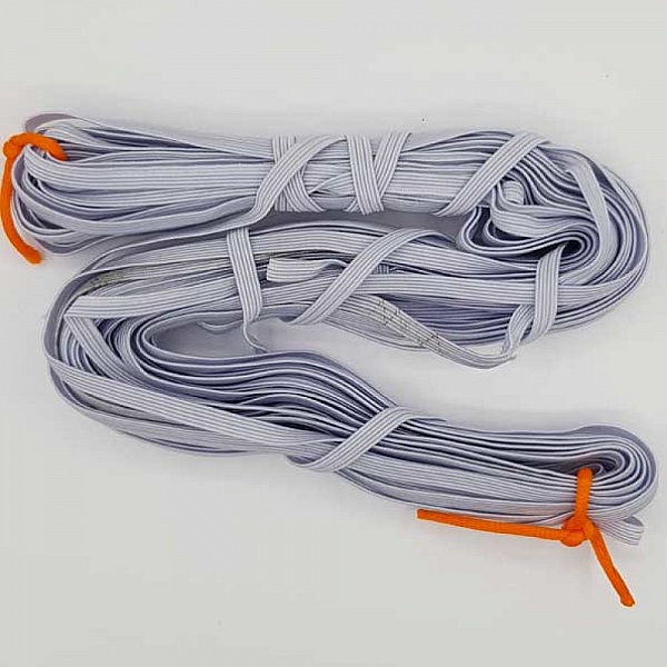 Flat maske elastisk 5 mm hvit N&deg;03 x 14,50 meter