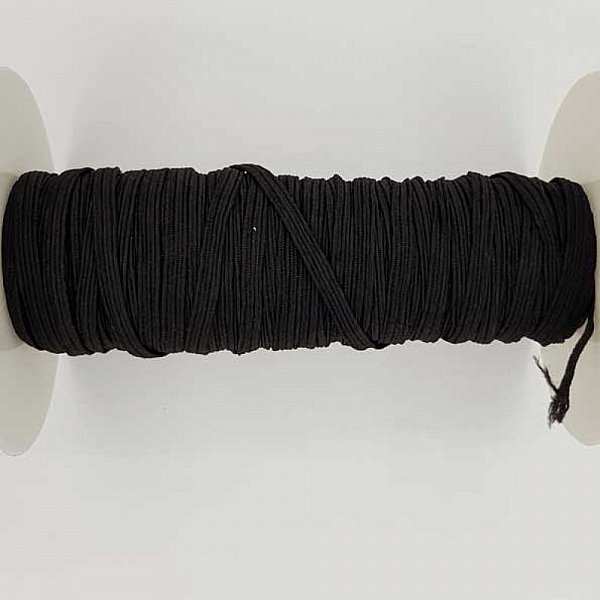 Flat maske elastisk 5 mm svart nr. 03 per meter