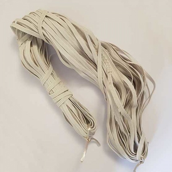 Elastique masque plat 5 mm blanc N&deg;02 x 23 m&egrave;tres