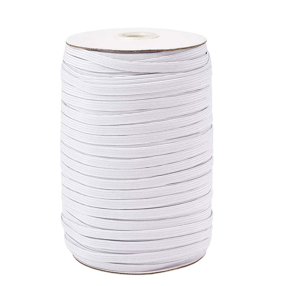 Flat maske elastisk 5 mm HVIT N°02 per meter