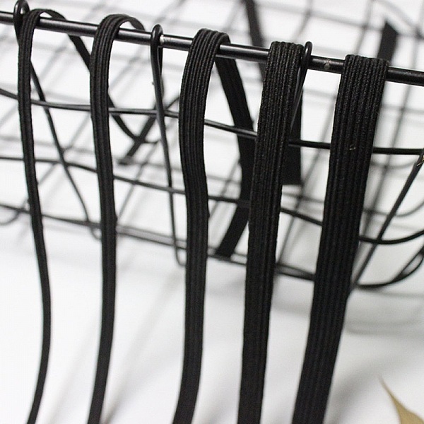 Flatmaske elastisk 5 mm x 140 meter Svart