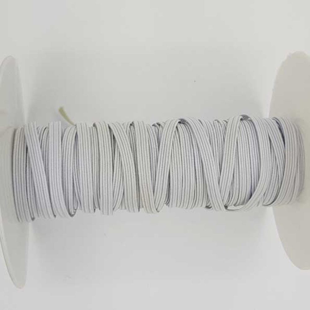 Flat maske elastisk 5 mm hvit N°03 x 13 meter