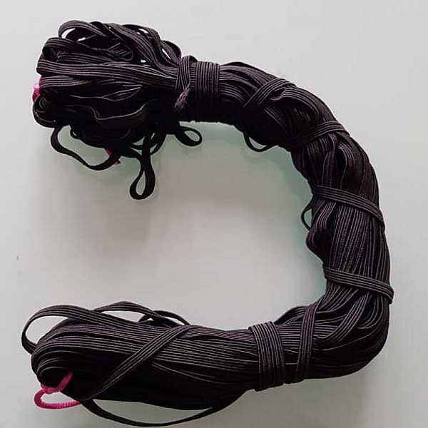 Flat maske elastisk 5 mm svart nr. 03 x 25 meter