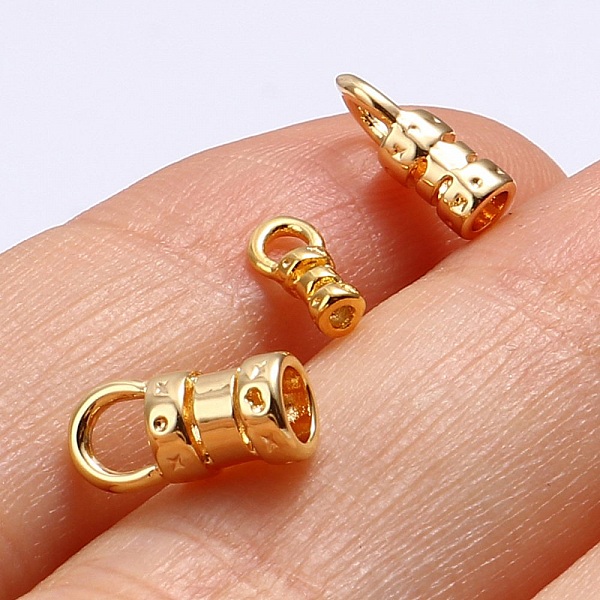 Embout Pour Cordon 10 x 4 mm Plaqu&eacute; Or 18K