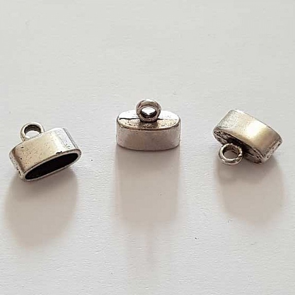 Embout &agrave; coller N&deg;01 Argent 10 x 11.5 mm