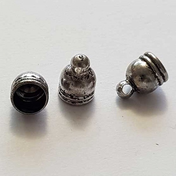 Embout &agrave; coller N&deg;28 Argent 9 x 6 mm