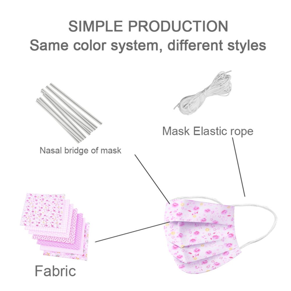 Maske material sett Rosa